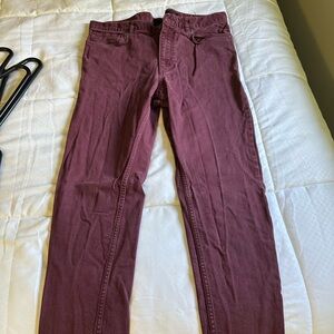 men’s maroon jeans size 32